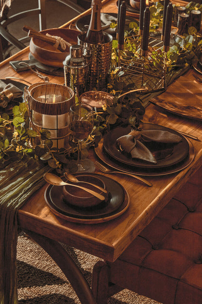 New Foundry Dining Table With Elm Wood Top