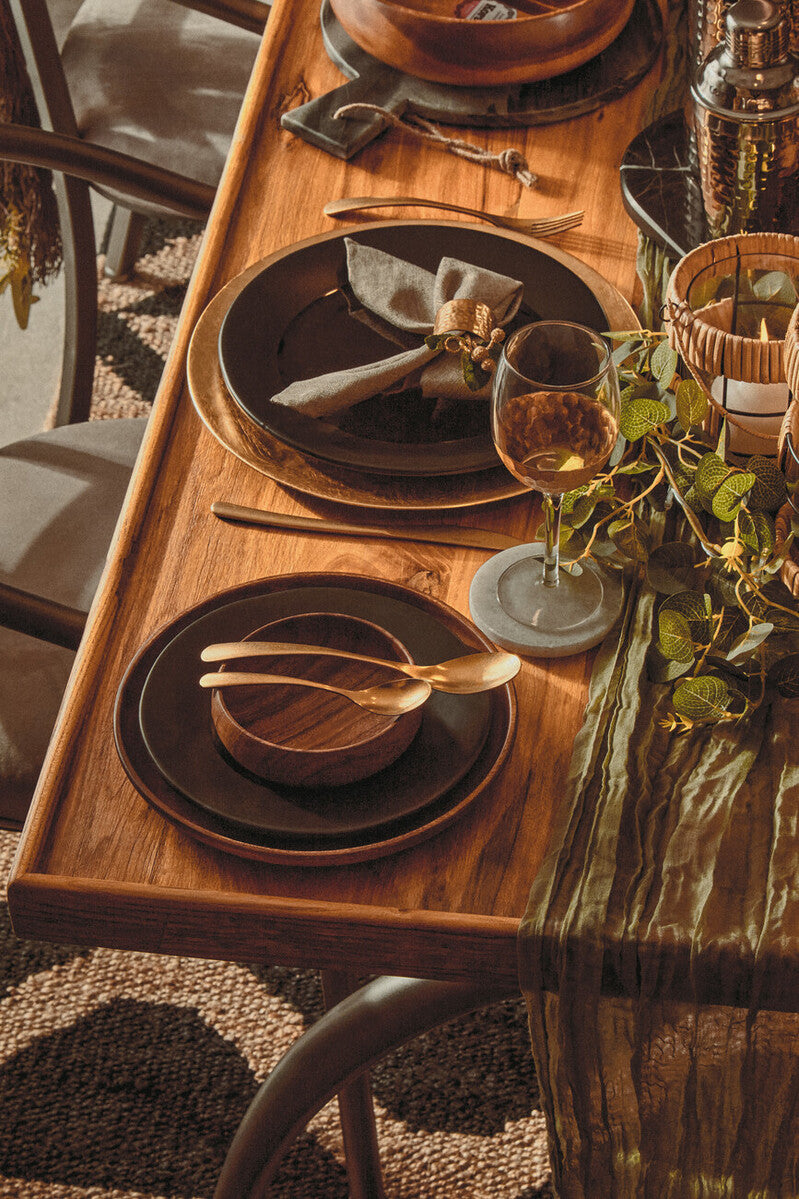 New Foundry Dining Table With Elm Wood Top