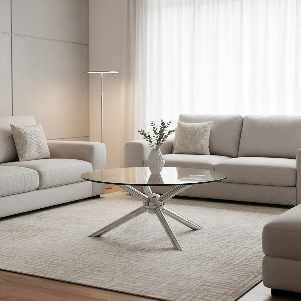 Novo Round Silver Coffee Table