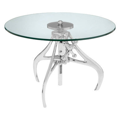 Maxi Crank Mechanism Metal And Glass Table