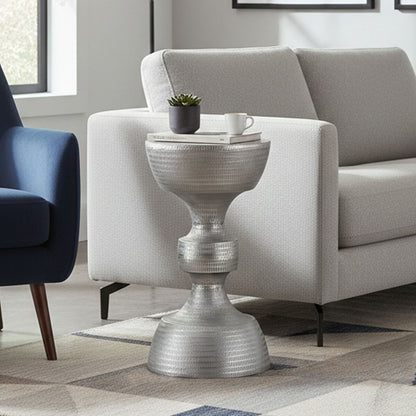 Matin Large Textured Aluminium Side Table