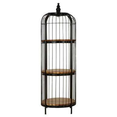 Mantis Small Black Finish Birdcage Shelf Unit