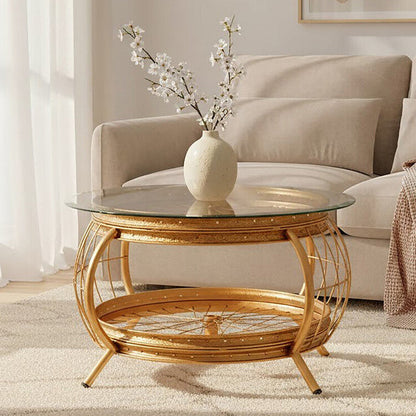 Mantis Gold Finish Coffee Table