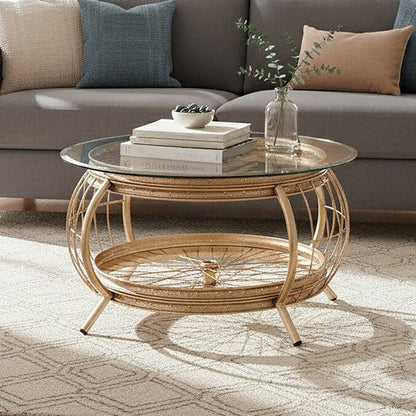 Mantis Champagne Gold Finish Coffee Table