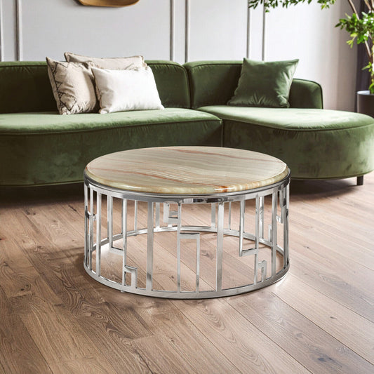 Relic Onyx Stone Coffee Table