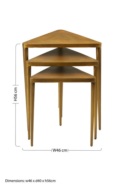 Compo Set Of 3 Triangular Nesting Tables