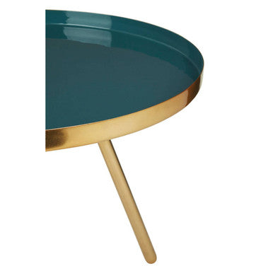 Enox Large Diesel Green and Gold Coffee Table