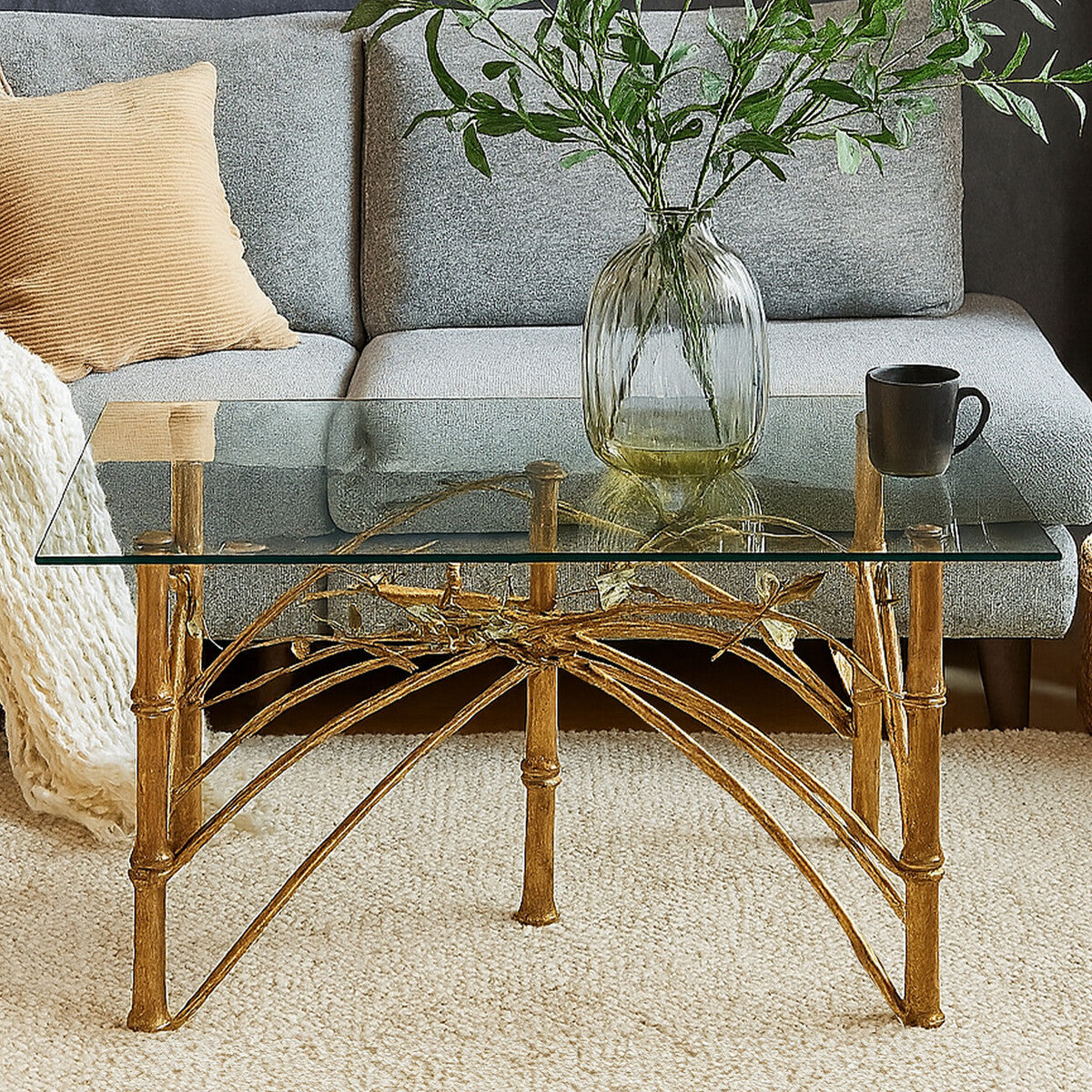 Zariah Table With Bamboo Design Legs