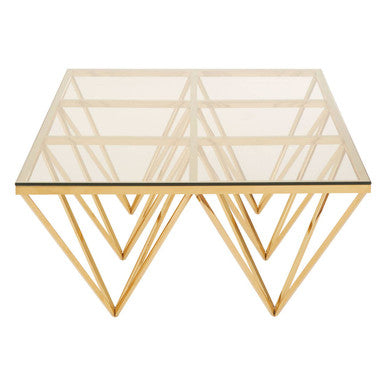 Allure Gold Prismatic Coffee Table