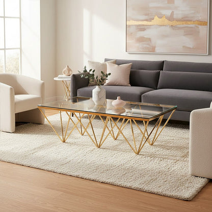 Allure Gold Prismatic Coffee Table