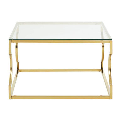 Allure Tempered Glass Curved Frame Coffee Table