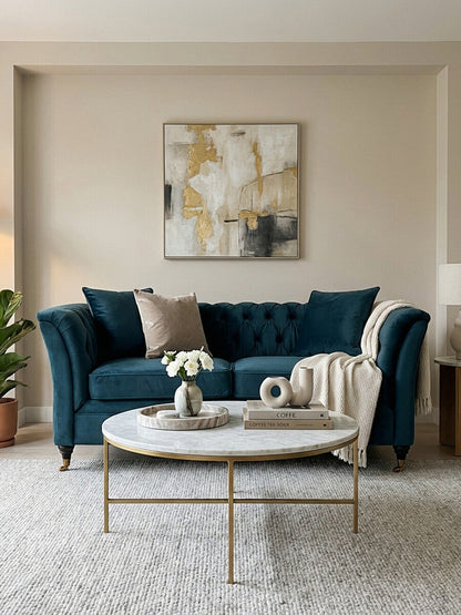 2 Seater Midnight Velvet Sofa, Sabrina