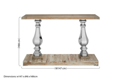 Richmond White Washed Pine Wood Console Table