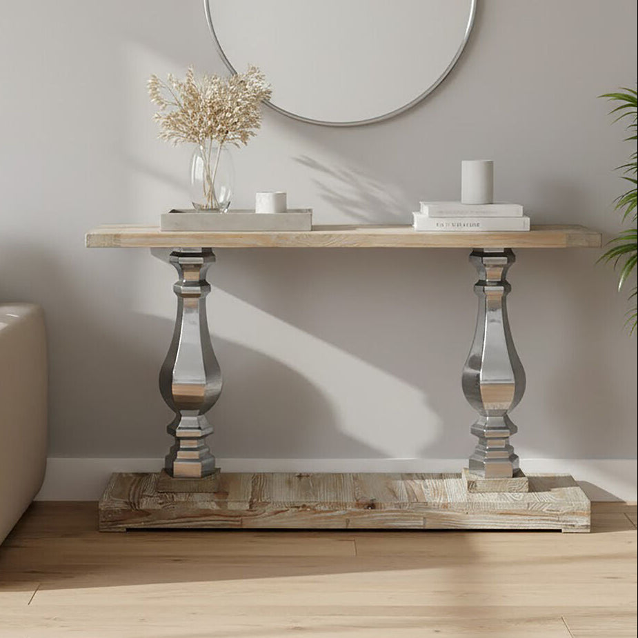 Richmond White Washed Pine Wood Console Table