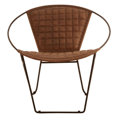 Buffalo Brown Leather Modern Sling Chair