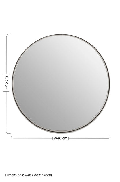Leonov Small Nickel Finish Wall Mirror