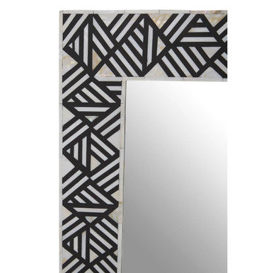 Fusion Black and Mother Of Pearl Wall Mirror