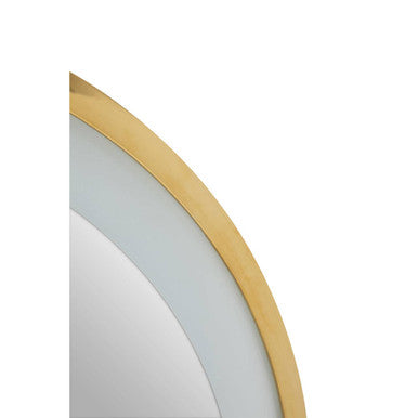 Avelino Illuminated LED Gold Round Mirror
