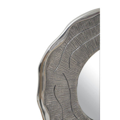 Silva Small Oak Effect Silver Wall Mirror