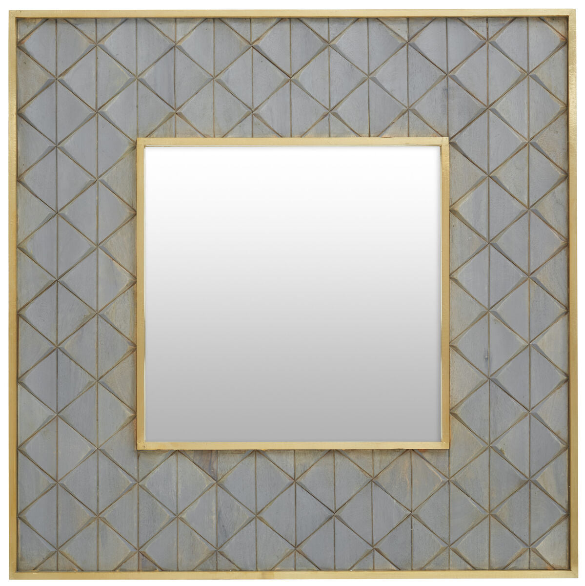 Siro Mango Wood Square Wall Mirror