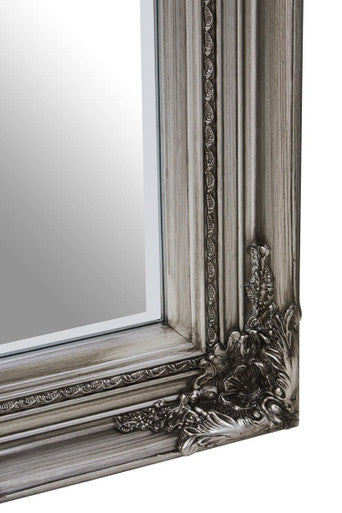 Lori Silver Wooden Frame Wall Mirror