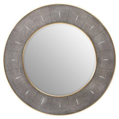 Deruta Grey Shagreen Effect Wall Mirror