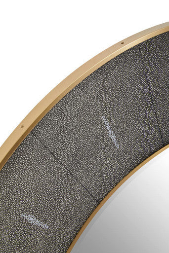 Deruta Grey Shagreen Effect Wall Mirror