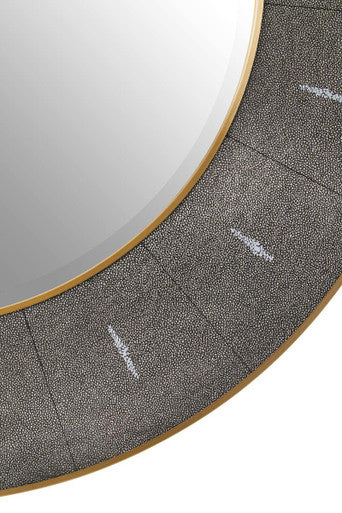 Deruta Grey Shagreen Effect Wall Mirror