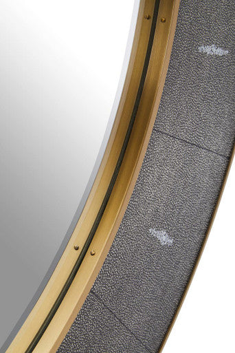 Deruta Grey Shagreen Effect Wall Mirror