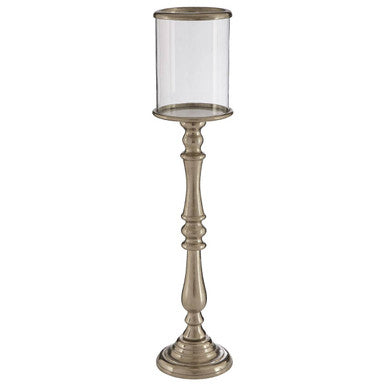 Kensington Townhouse Small Nickel Candle Holder
