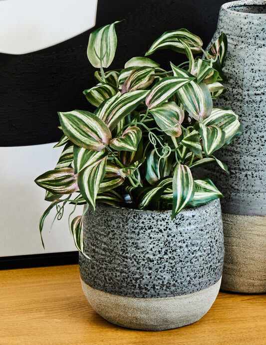 Caldera Grey Speckled Small Planter