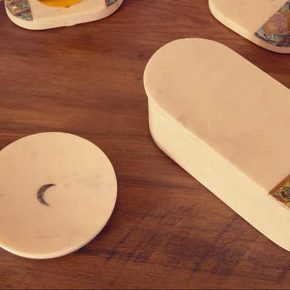 Marella White Marble Trinket Dish