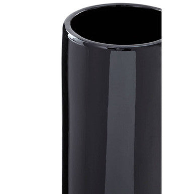 Callie Black and Silver Large Pedestal Vase