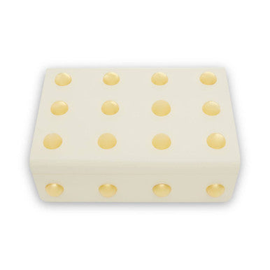 Frida Large Cream and Gold Trinket Box