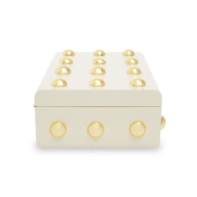 Frida Large Cream and Gold Trinket Box