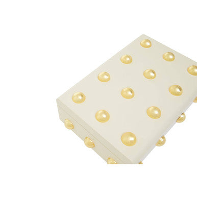 Frida Large Cream and Gold Trinket Box