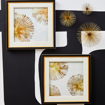 Mirano Set Of 3 Gold Finish Starburst Wall Decor