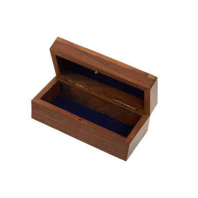 Churchill Brown Leather Effect Telescope With Wooden Box