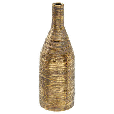 Hermosa Gold Large Ceramic Bottle Vase