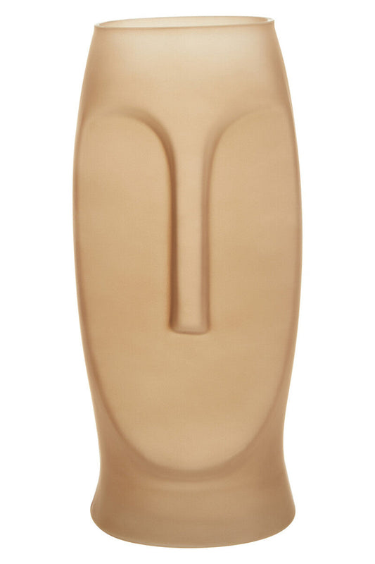 Viso Smoked Grey Large Face Design Vase