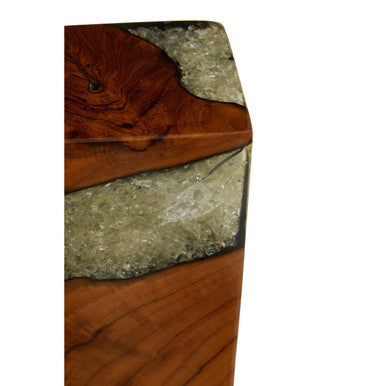 Sakra Set Of 2 Teak and Resin Bookends