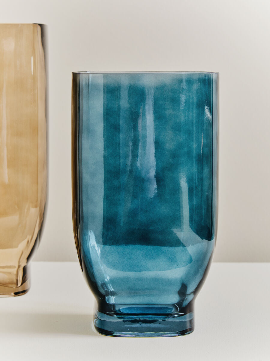 Emer Small Blue Glass Vase