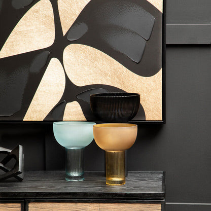 Esma Large Navy Blue Glass Vase