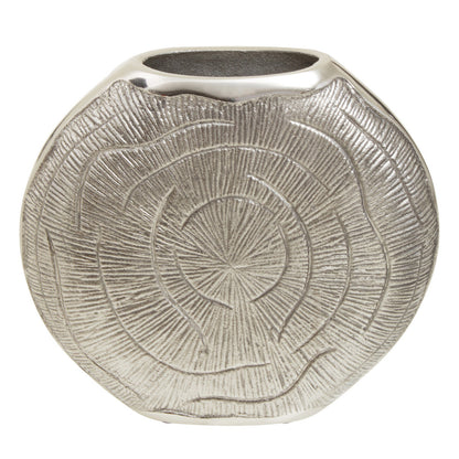 Silva Small Oak Effect Silver Finish Vase