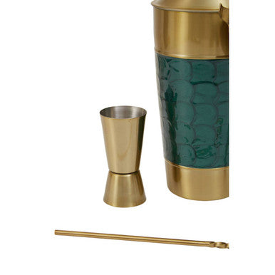 Carolina Green Enamel 4 Piece Cocktail Set