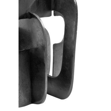 Prato Black Nickel Abstract Sculpture