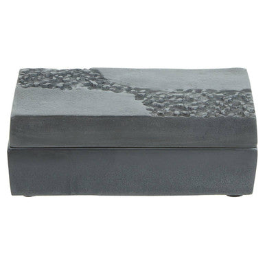 Dante Grey Finish Textured Trinket Box