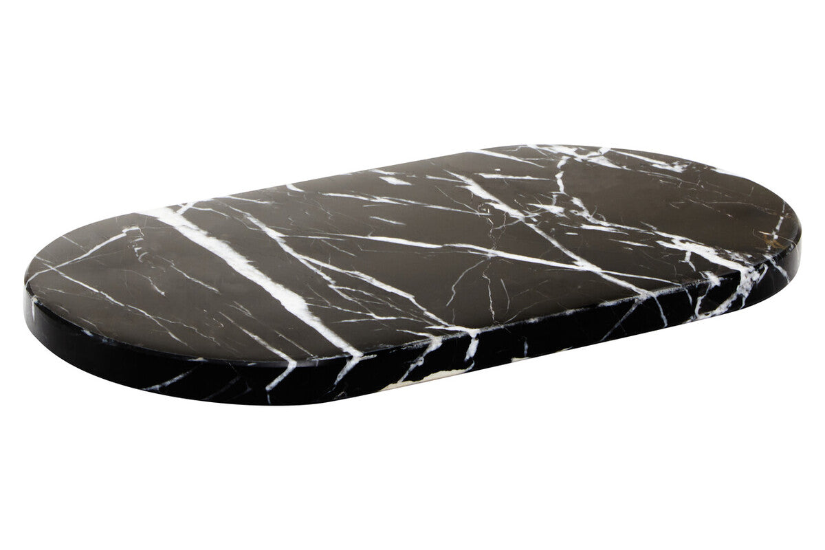 Salmo Oval Black Marble Chopping and Serving Board