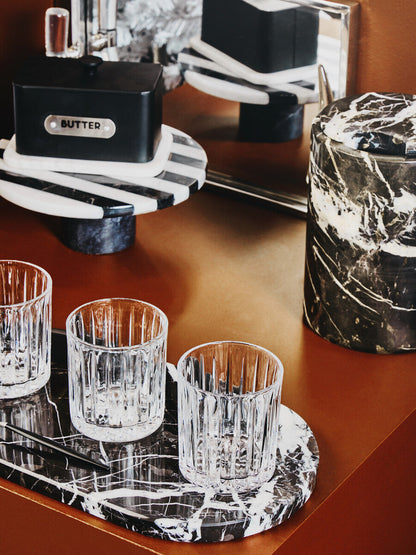 Salmo Oval Black Marble Chopping and Serving Board