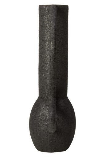 Deriva Large Textured Black Vase